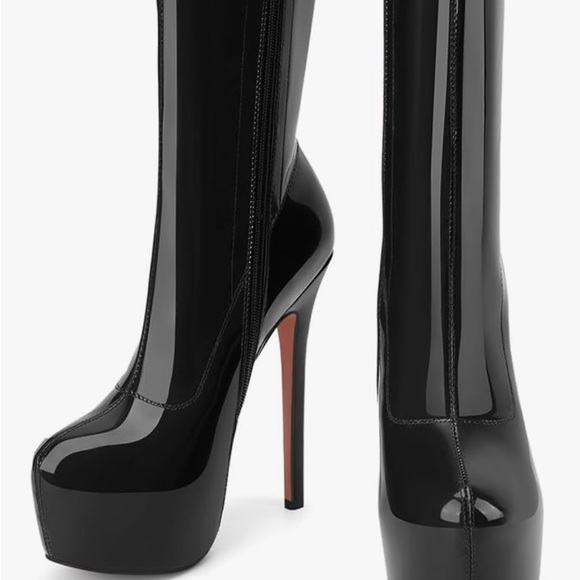 Z.Oufeier Shoes - Elegant Black High-Heeled Boots